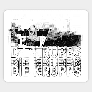 Die Krupps / Original Glitch Style Fan Art Design Magnet